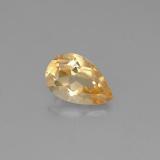 0.7 carat Yellow Golden Pear Facet Citrine 7.5mm x 5mm