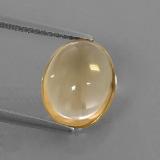 4 carat Yellow Golden Oval Cabochon Citrine 12mm x 9.5mm