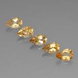 4 carat Yellow Golden Pear Facet Citrine 8mm x 5mm
