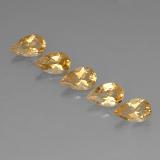 4 ct VVS-VS Pear Facet Citrine 8mm x 5mm