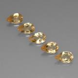 4 carat Yellow Golden Pear Facet Citrine 8mm x 5mm