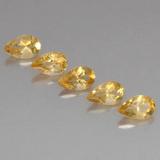 4 ct VVS-VS Pear Facet Citrine 8mm x 5