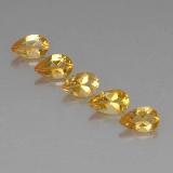 8mmx5mm Citrine 4ct Pear Facet in Yellow Golden