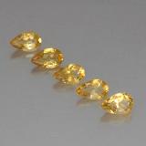 8mm x 5mm Citrine 4ct Pear Facet in Yellow Golden