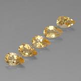 8x5mm Pear Facet Citrine 4ct