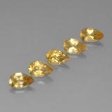 4 ct VVS-VS Pear Facet Citrine 8mmx5mm