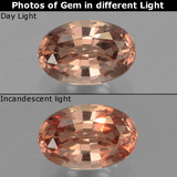 0.6 carat Golden Brown to Pink Oval Facet Color-Change Garnet 6x4mm