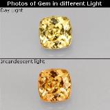 0.8 carat Greenish Brown To Red Pink Cushion Cut Color-Change Garnet 5mm x 5