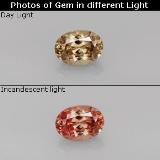 7mm x 5 Color-Change Garnet 1ct Oval Facet in Greenish Brown To Red Pink