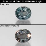 0.9 carat Multicolor Oval Facet Color-Change Sapphire 6mm x 5mm
