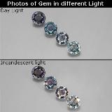 2.5 carat Multicolor Round Facet Color-Change Sapphire 5mm