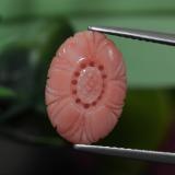 Click for Details 3 ct Opaque Carved Flower Coral 13.5x9.5