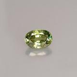 0.7 carat Golden Green Oval Facet Demantoid Garnet 6x4mm