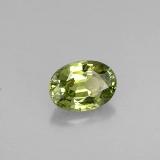 6x4.5 Demantoid Garnet 0.6ct Oval Facet in Golden Green