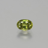 6x4.5 Demantoid Garnet 0.7ct Oval Facet in Golden Green