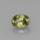6x4mm Demantoid Garnet 0.8ct Oval Facet in Golden Green