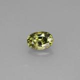 6mm x 4mm Demantoid Garnet 0.7ct Oval Facet in Golden Green