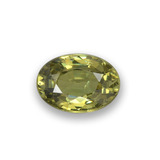 0.6 carat Golden Green Oval Facet Demantoid Garnet 6mm x 4mm