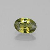 6mmx4mm Demantoid Garnet 0.5ct Oval Facet in Golden Green