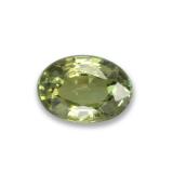 6mm x 4.5 Demantoid Garnet 0.7ct Oval Facet in Golden Green