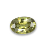 0.6 carat Golden Green Oval Facet Demantoid Garnet 6mm x 4mm