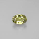 6x4mm Demantoid Garnet 0.7ct Oval Facet in Golden Green