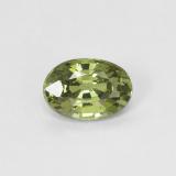 0.6 carat Golden Green Oval Facet Demantoid Garnet 6mmx4mm