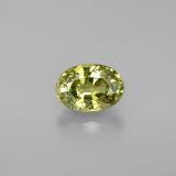 6mmx4mm Demantoid Garnet 0.7ct Oval Facet in Golden Green