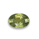 0.6 carat Golden Green Oval Facet Demantoid Garnet 6mm x 4