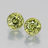 4.5mm Demantoid Garnet 1ct Round Facet in Golden Green