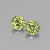 1 carat Green Round Facet Demantoid Garnet 4.5 mm