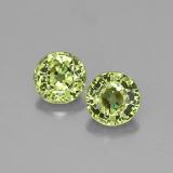 0.8 carat Green Round Facet Demantoid Garnet 4.5 mm