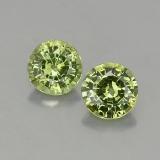 0.8 carat Green Round Facet Demantoid Garnet 4.5 mm