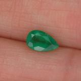 0.4 carat Green Pear Facet Emerald 6x4mm
