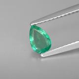 0.4 carat Green Pear Facet Emerald 6x4mm