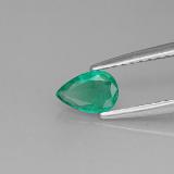 0.3 carat Green Pear Facet Emerald 6mm x 4mm