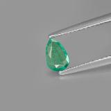 0.4 carat Green Pear Facet Emerald 6x4mm