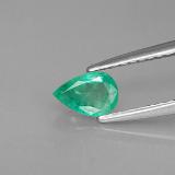 0.4 carat Green Pear Facet Emerald 6mm x 4.5