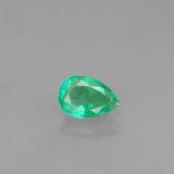 6mm x 4mm Emerald 0.4ct Pear Facet in Green