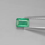 0.5 carat Green Octagon Facet Emerald 6mmx4mm