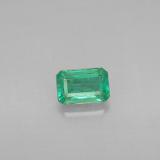 0.6 carat Green Octagon Facet Emerald 6x4