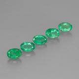 6x4mm Emerald 2.5ct Oval Facet in Green