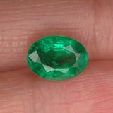 9.5mmx7mm Emerald 1.5ct Oval Facet in Green
