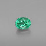 0.5 carat Green Oval Facet Emerald 5.5mm x 4.5