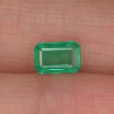 0.6 carat Green Octagon Facet Emerald 6mm x 4mm
