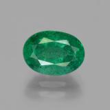 9mm x 6.5 Emerald 2ct Oval Facet in Green