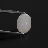 12.5mm x 9.5mm Fire Opal 4ct Oval Cabochon in White