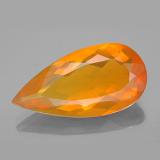 7 carat Yellow Orange Pear Facet Fire Opal 23.5x12mm