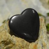 23 ct Opaque Heart Cabochon Hematite 20.5x19