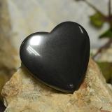 20.5mm x 19mm Heart Cabochon Hematite 24ct